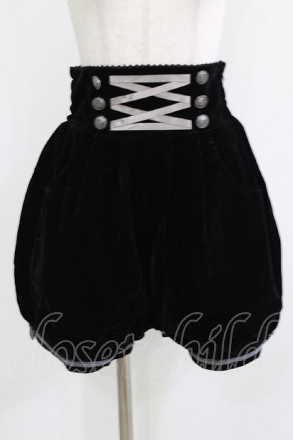 画像1: PUTUMAYO / ハイウエスト別珍カボチャパンツ  黒 H-26-03-14-1019-PT-PA-AK-ZH (1)