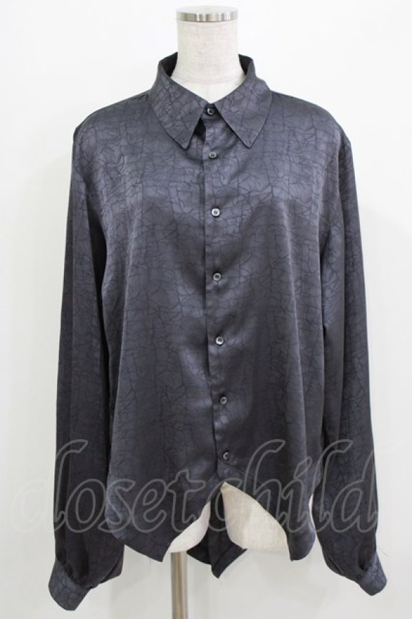 画像1: Deorart / ジャガード柄ヴァンパイアドレスシャツ L ブラック H-26-03-14-1021-PU-BL-KB-ZH (1)