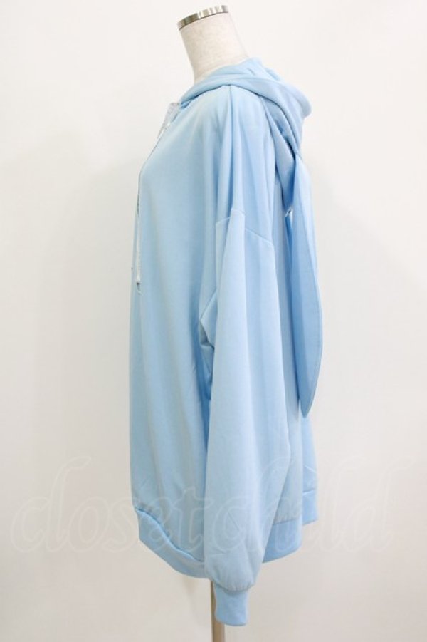 画像2: PSYCHO NATION / うさ耳ジップアップパーカー  サックス H-26-03-14-1023-PU-TO-KB-ZH (2)