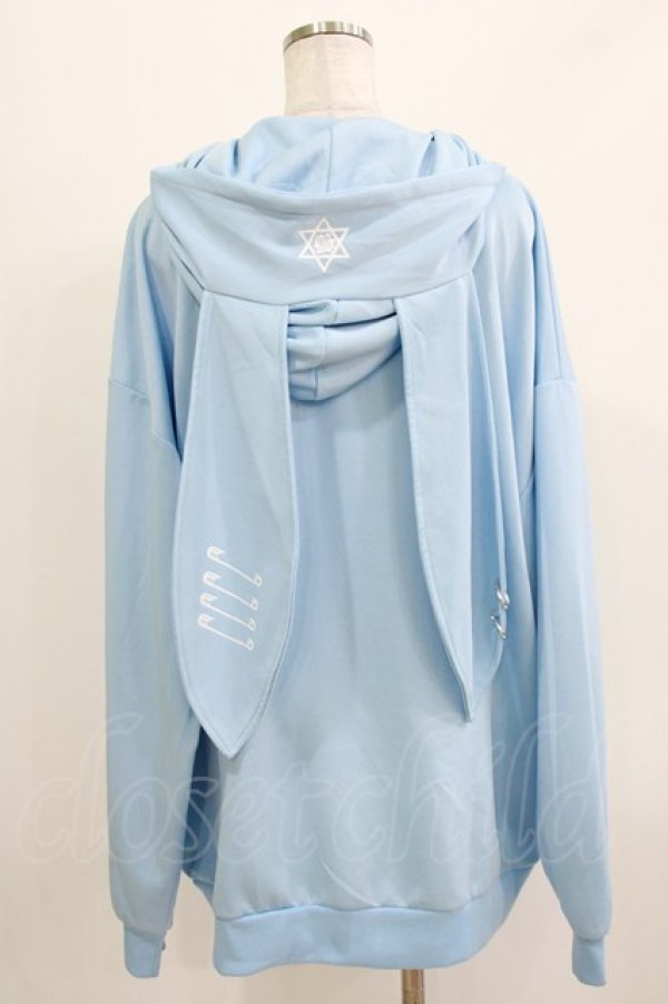 画像3: PSYCHO NATION / うさ耳ジップアップパーカー  サックス H-26-03-14-1023-PU-TO-KB-ZH (3)