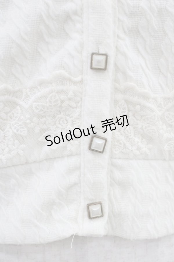 画像3: LIZ LISA / レース切替カーディガン Free オフ H-26-03-14-058-LO-TO-NS-ZH (3)