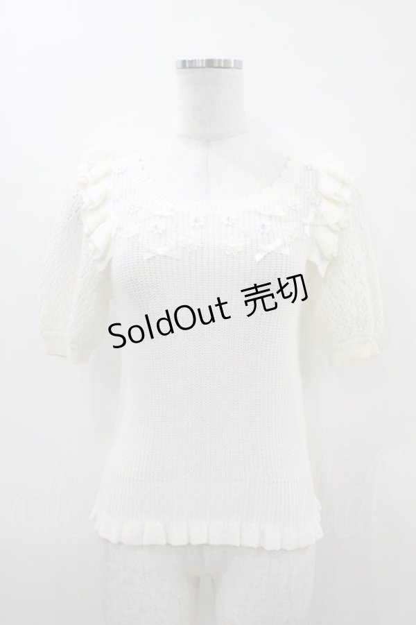 画像1: LIZ LISA / 肩フリルニットプルオーバー Free オフ H-26-03-14-059-LO-TO-NS-ZH (1)