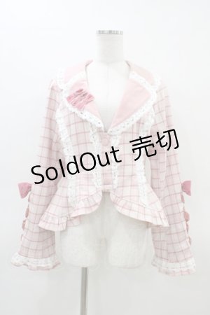 画像: Chalmiere / タータンチェックジャケット M ピンク H-26-03-14-062-0-JA-NS-ZH