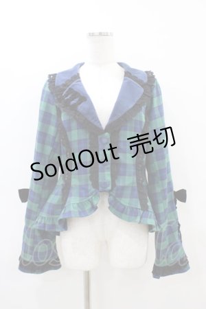 画像: Chalmiere / タータンチェックジャケット M グリーン H-26-03-14-063-0-JA-NS-ZH