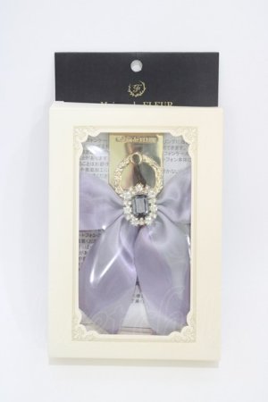 画像: Maison de FLEUR / ビジューリボンスマホリング  ラベンダー H-26-03-14-011-LO-ZA-NS-ZH