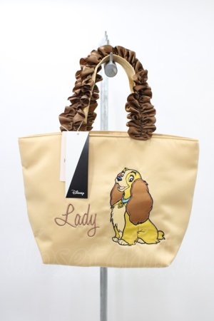 画像: Maison de FLEUR / わんわん物語/フリルハンドルトートバッグ/Lady  イエロー H-26-03-14-013-LO-BG-NS-ZH