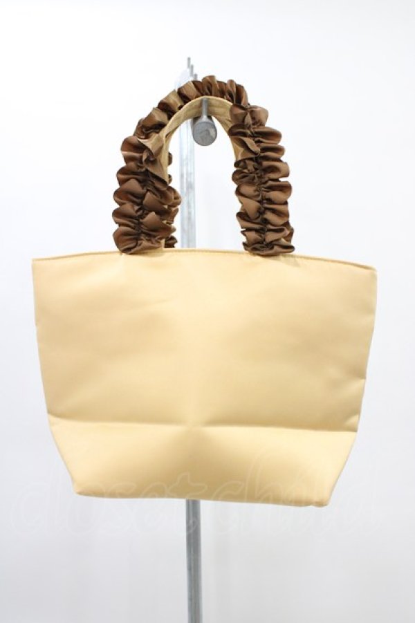 画像2: Maison de FLEUR / わんわん物語/フリルハンドルトートバッグ/Lady  イエロー H-26-03-14-013-LO-BG-NS-ZH (2)