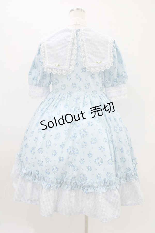 画像2: HEENIE HEENIE / 愛野えり/Sailor Sortir Onepiece+Ribbon Clip Free サックス H-26-03-14-014-0-OP-NS-ZH (2)