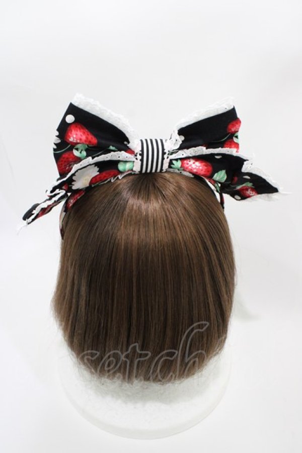 画像7: Angelic Pretty / 摘みたていちごジャンパースカートSet Free ブラック H-26-03-14-015-AP-OP-NS-ZH (7)