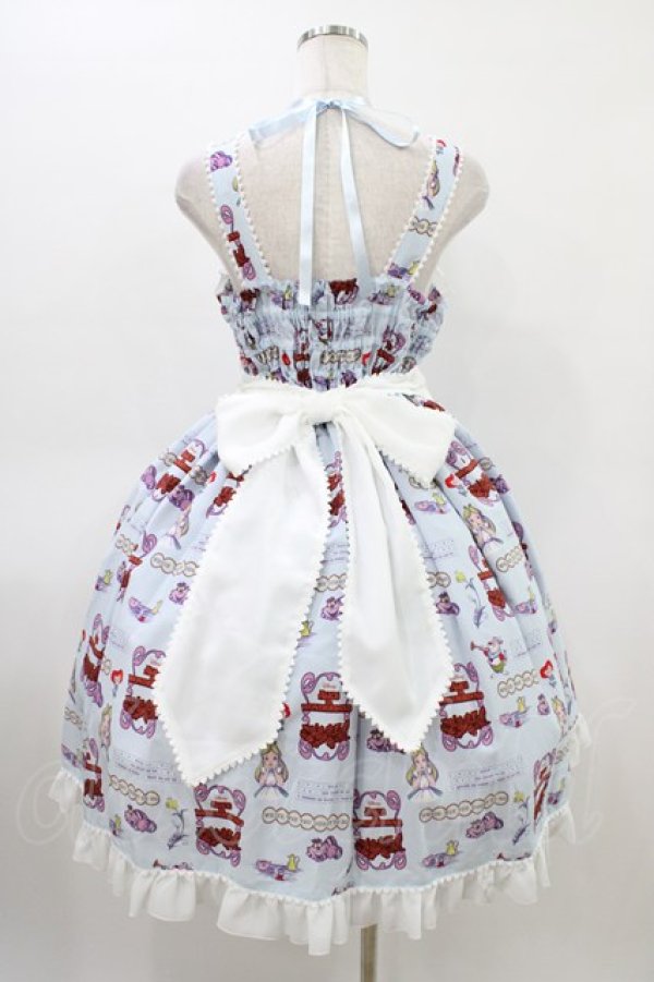 画像2: metamorphose / Disney Alice in Wonderlandジャンパースカートセット サイズ1(通常サイズ) サックス H-26-03-14-016-ME-OP-NS-ZH (2)