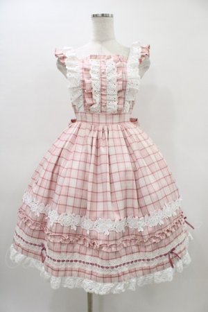 画像: Chalmiere / タータンチェックジャンパースカート M ピンク H-26-03-14-018-0-OP-NS-ZH