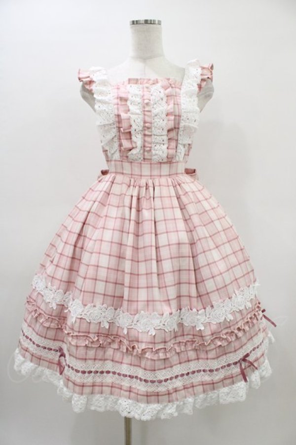 画像1: Chalmiere / タータンチェックジャンパースカート M ピンク H-26-03-14-018-0-OP-NS-ZH (1)