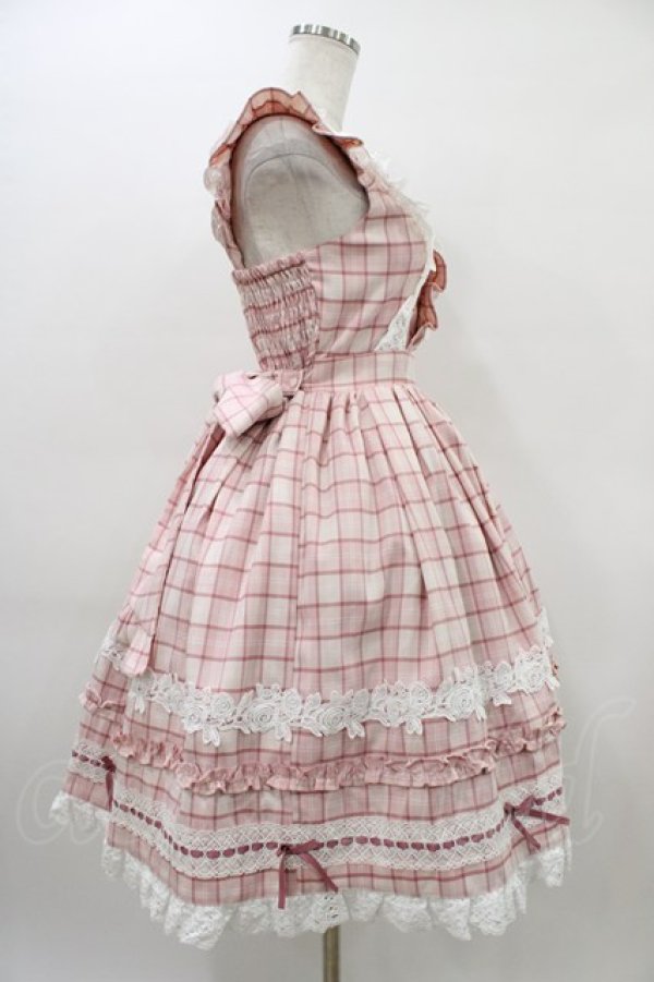 画像3: Chalmiere / タータンチェックジャンパースカート M ピンク H-26-03-14-018-0-OP-NS-ZH (3)