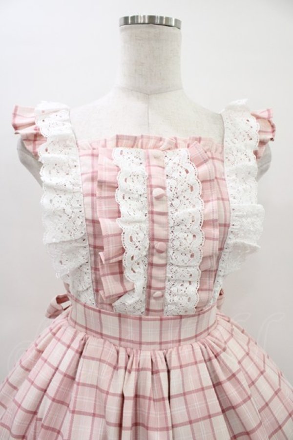 画像4: Chalmiere / タータンチェックジャンパースカート M ピンク H-26-03-14-018-0-OP-NS-ZH (4)