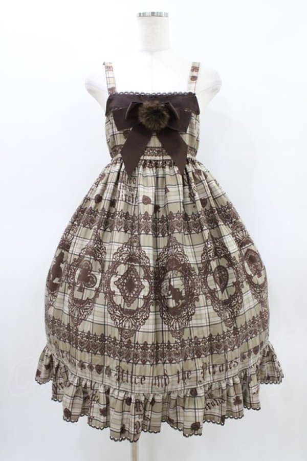 画像1: ALICE and the PIRATES / アリスのトランプタータン柄ジャンパースカートII Free ベージュ H-26-03-14-023-PA-OP-NS-ZH (1)