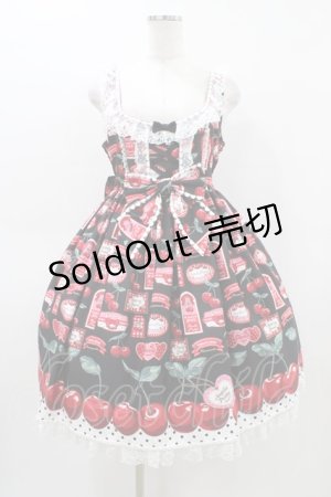 画像: Angelic Pretty / Cherry Jam Labelジャンパースカート Free ブラック H-26-03-14-024-AP-OP-NS-ZH