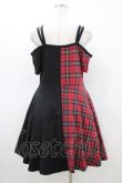 画像2: KILL STAR / チェック切替ワンピース L 黒×赤 H-26-03-15-028-SL-OP-KB-ZH (2)