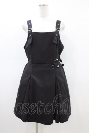 画像: NieR Clothing / クロス刺繍ジャンパースカート  ブラック H-26-03-15-029-PU-OP-KB-ZH