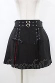 画像1: DARK IN LOVE / Punk rock high waist pleated hiding red plaid mini skirt L ブラック H-26-03-15-036-PU-SK-KB-ZH (1)
