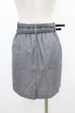 画像2: NieR Clothing / ダブルベルトミニスカート  グレー H-26-03-15-037-PU-SK-KB-ZH (2)