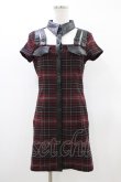 画像1: KILL STAR / チェックシャツワンピース M ボルドー×ブラック H-26-03-15-039-SL-OP-KB-ZH (1)