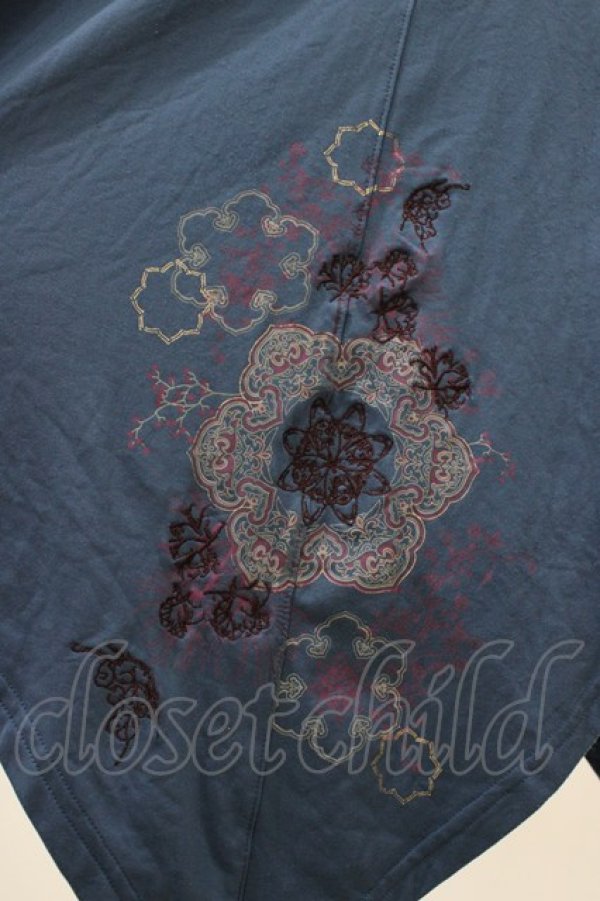 画像3: Ozz oneste / 着物袖カーディガン  青×茶 H-26-03-15-040-OO-TO-KB-ZH (3)