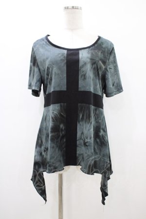 画像: ACDC RAG / サイドロングTシャツ  グレー×ブラック H-26-03-15-043-PU-TO-KB-ZH