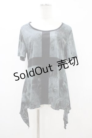 画像: ACDC RAG / サイドロングTシャツ  グレー×ブラック H-26-03-15-043-PU-TO-KB-ZH