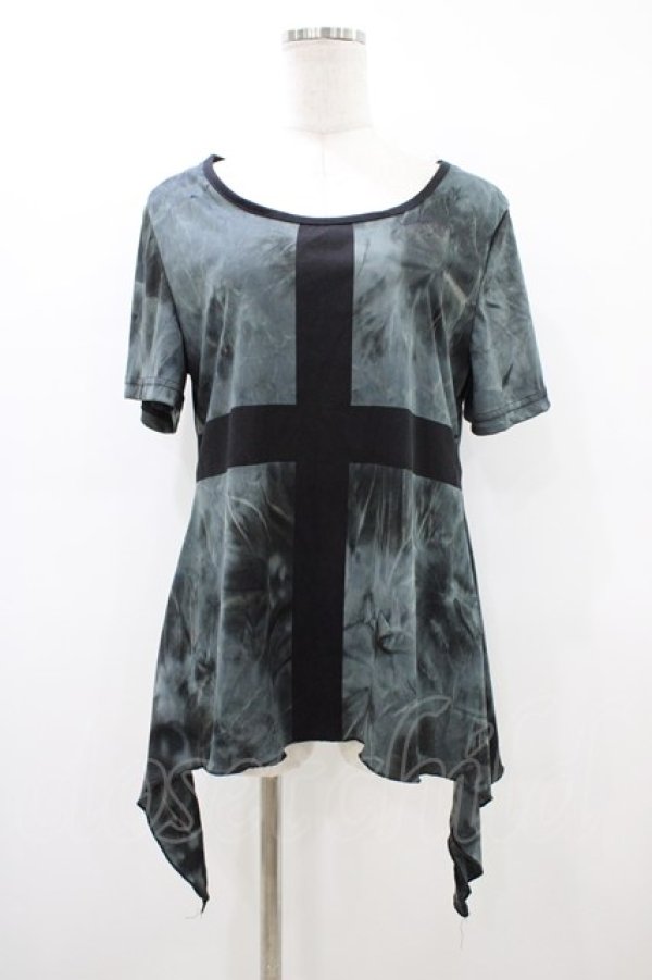 画像1: ACDC RAG / サイドロングTシャツ  グレー×ブラック H-26-03-15-043-PU-TO-KB-ZH (1)