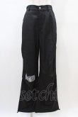 画像1: NieR Clothing / ロゴ刺繍パンツ  黒 H-26-03-15-006-PU-PA-KB-ZH (1)