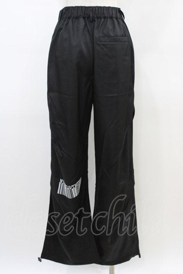 画像2: NieR Clothing / ロゴ刺繍パンツ  黒 H-26-03-15-006-PU-PA-KB-ZH (2)