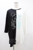 画像1: LISTEN FLAVOR / ツートンベショルダーリングアシメトップス  ブラック×ホワイト H-26-03-15-052-PU-TO-KB-ZH (1)