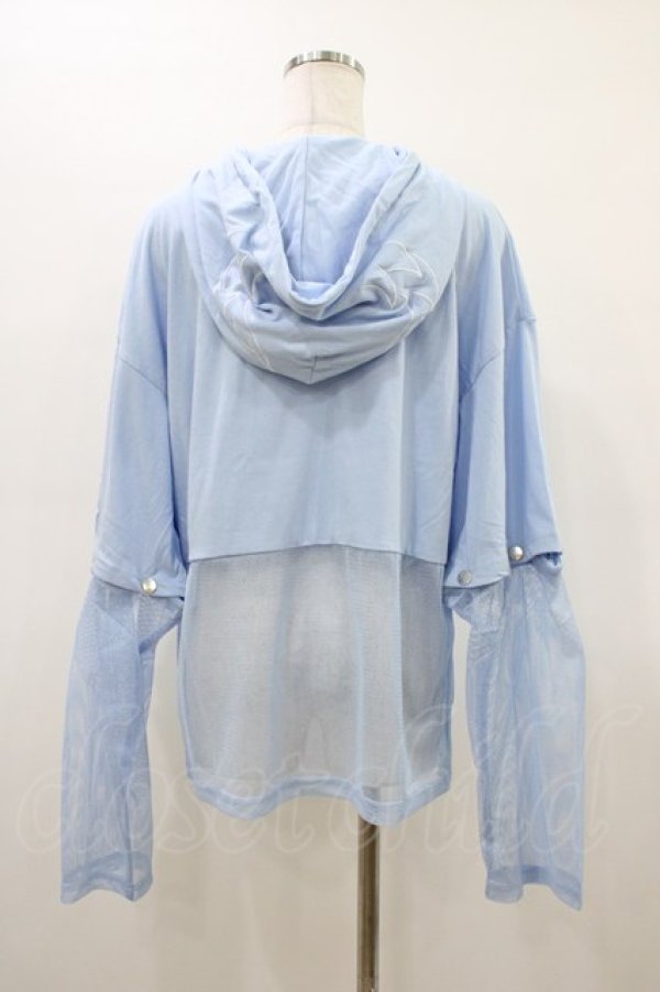 画像2: LISTEN FLAVOR / デビルハート2WAYメッシュ切替パーカー  ライトブルー H-26-03-15-053-PU-TO-KB-ZH (2)