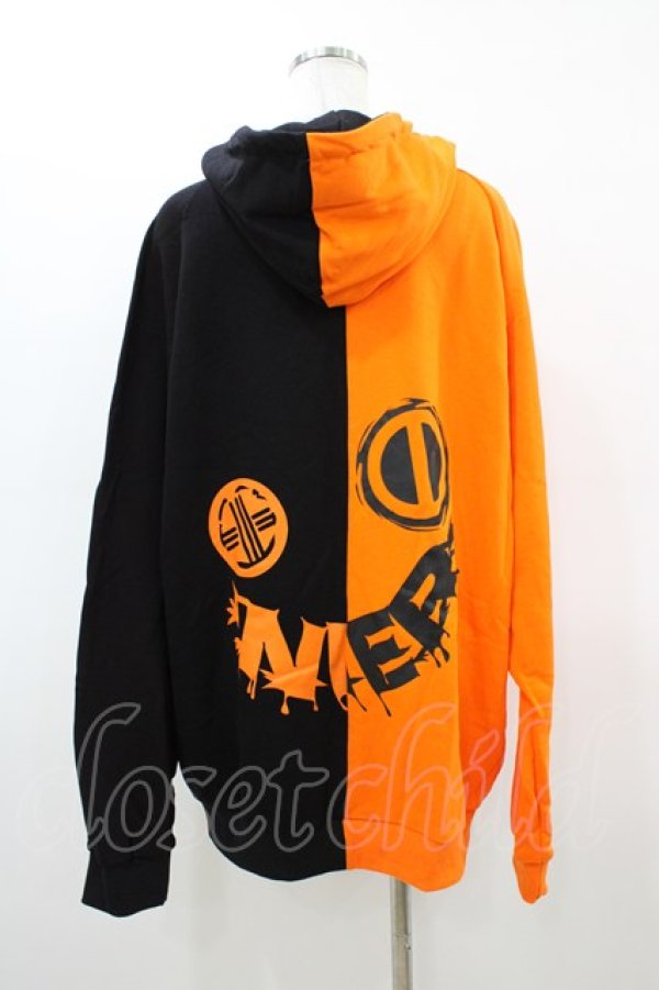 画像2: NieR Clothing / TWO-TONE ZIP PARKA  黒×オレンジ H-26-03-15-057-PU-TO-KB-ZH (2)