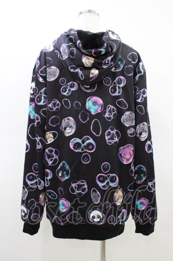 画像2: NieR Clothing / 防寒プリントプルパーカー  黒 H-26-03-15-058-PU-TO-KB-ZH (2)