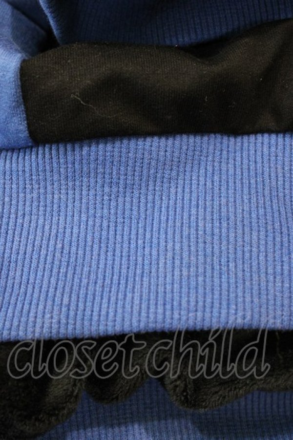 画像4: NieR Clothing / 防寒フードブルゾン  黒×青 H-26-03-15-059-PU-JA-KB-ZH (4)