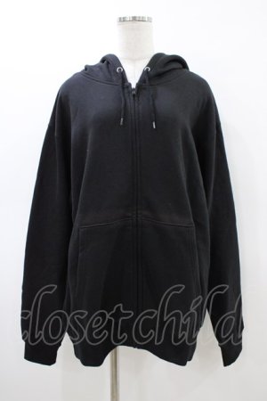 画像: anonenone / プリントフードZIPパーカー  ブラック H-26-03-15-060-PU-TO-KB-ZH