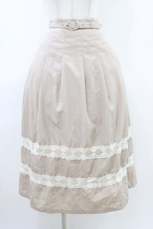 画像1: an another angelus / トーションレースライン使いスカート Free L/BEIGE H-26-03-15-1034-CA-SK-NS-ZH (1)