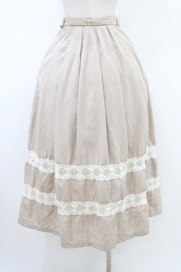 画像2: an another angelus / トーションレースライン使いスカート Free L/BEIGE H-26-03-15-1034-CA-SK-NS-ZH (2)