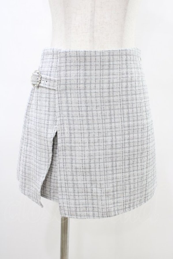 画像1: evelyn / ツイードスカパン Free オフ/グレー H-26-03-15-1005-LO-SK-NS-ZH (1)