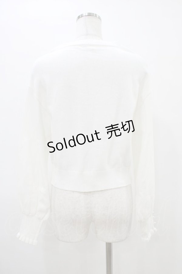 画像2: axes femme / SAKURA刺繍ショートカーディガン Free オフ H-26-03-15-1037-AX-TO-NS-ZH (2)