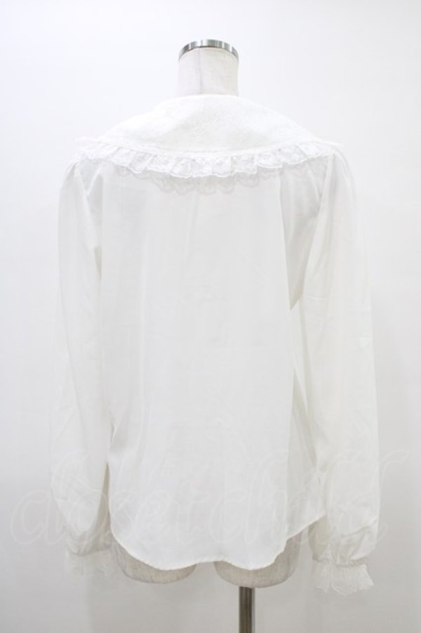 画像2: Secret Honey / レース配色襟ブラウス Free オフ H-26-03-15-1041-CA-BL-NS-ZH (2)