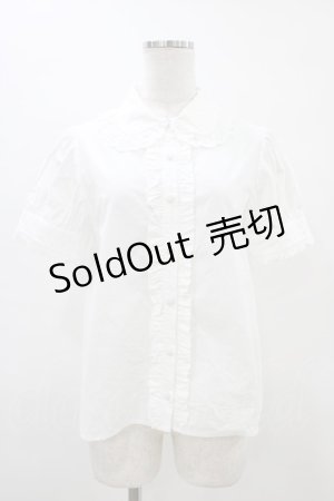 画像: Ank Rouge / 丸襟ブラウス M オフ H-26-03-15-1042-CA-BL-NS-ZH