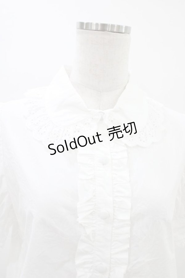 画像3: Ank Rouge / 丸襟ブラウス M オフ H-26-03-15-1042-CA-BL-NS-ZH (3)