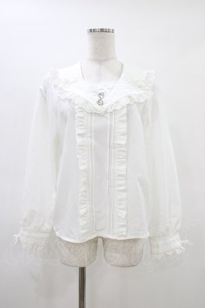 画像: DearMyLove / 推しリボンテーラードセーラー襟ブラウス M オフ H-26-03-15-1043-EL-BL-NS-ZH