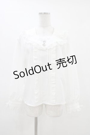 画像: DearMyLove / 推しリボンテーラードセーラー襟ブラウス M オフ H-26-03-15-1043-EL-BL-NS-ZH