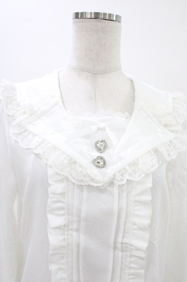 画像3: DearMyLove / 推しリボンテーラードセーラー襟ブラウス M オフ H-26-03-15-1043-EL-BL-NS-ZH (3)