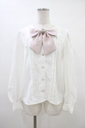 画像: Ank Rouge / ビジューリボンセーラーカラーブラウス M オフ/ピンク H-26-03-15-1045-CA-BL-NS-ZH