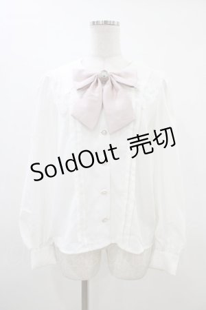 画像: Ank Rouge / ビジューリボンセーラーカラーブラウス M オフ/ピンク H-26-03-15-1045-CA-BL-NS-ZH