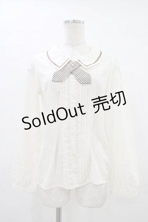 画像: Amavel / ストライプブラウス Free アイボリー H-26-03-15-1049-CA-BL-NS-ZH